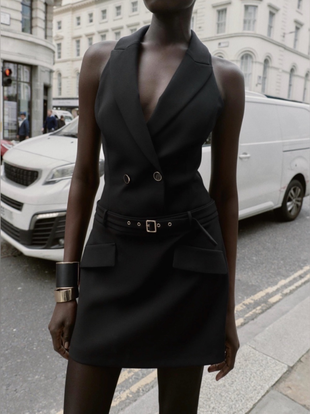 Nwt- zara- belted mini blazer dress- M